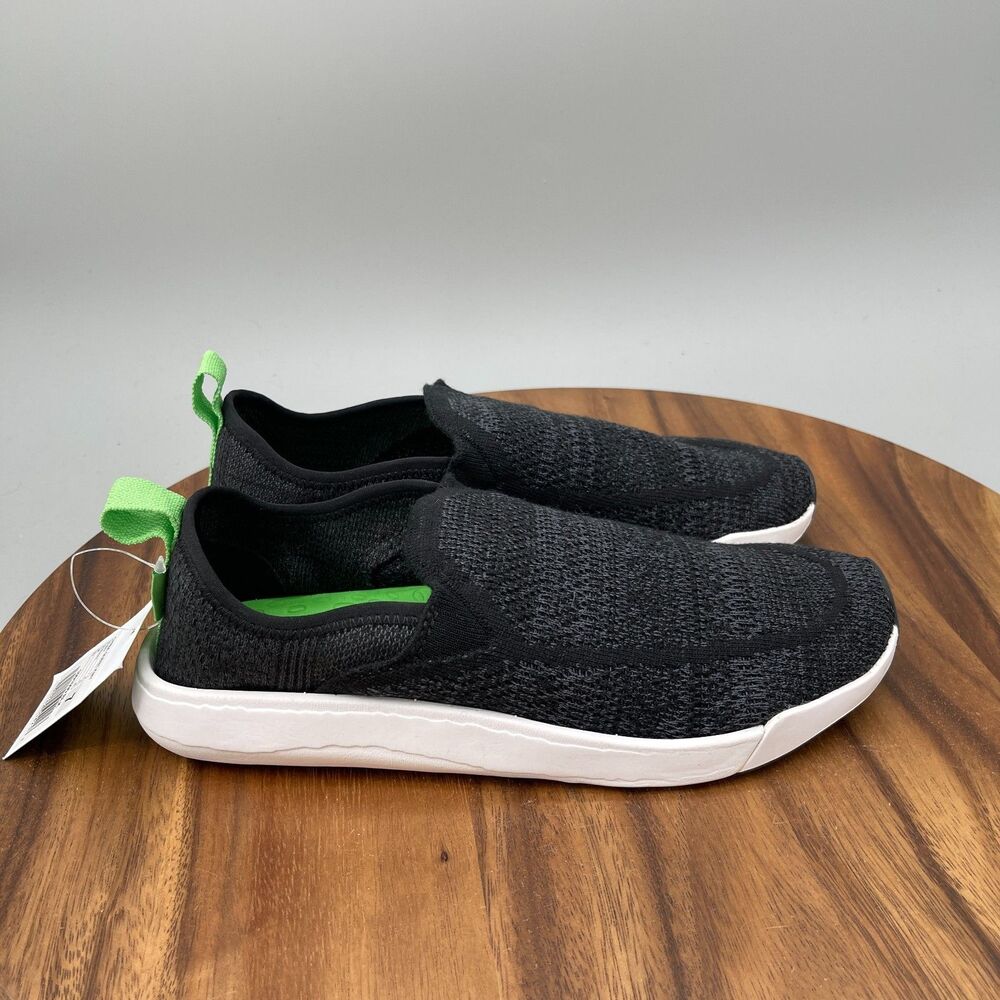 Sanuk Chiba Quest Knit Shoes Womens Size 8 Black Slip On Yoga Surfer Casual